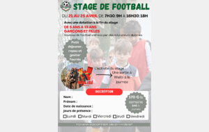 Stage du 21 au 25 Avril