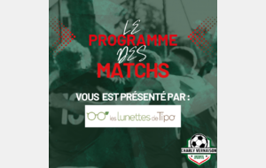 Programme des matchs du Week-End 12/13 Avril